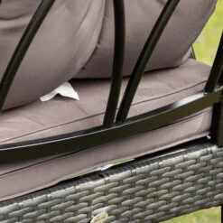 Outsunny Outdoor Wicker Rocking Chair With Padded Cushions, Aluminum Furniture Rattan Porch Rocker Chair W/ Armrest For Garden, Patio, And Backyard, Grey 17 Outsunny Outdoor Wicker Rocking Chair With Padded Cushions, Aluminum Furniture Rattan Porch Rocker Chair W/ Armrest For Garden, Patio, And Backyard, Grey -Outsunny Jrc3d617f2768f0eb