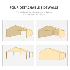 Outsunny Large 20' X 10' Gazebo Canopy Party Tent With 4 Removable Window Side Walls, Outdoor Events - White 12 Outsunny Large 20' X 10' Gazebo Canopy Party Tent With 4 Removable Window Side Walls, Outdoor Events - White -Outsunny Js2a09188d22b1ffd