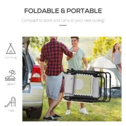 Outsunny Folding Zero Gravity Outdoor Recliner Patio Lounge Chair, Canopy Sun Shade, Headrest, Table Tray, Oxford Fabric, Green -Outsunny JxE75617f2768dc08