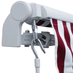 Outsunny 10' X 8' Manual Retractable Awning Sun Shade Shelter For Patio Deck Yard With UV Protection And Easy Crank Opening, Red Stripe -Outsunny K1H80617e7134f2bf