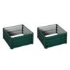 Outsunny 2pc 23.5'' Elevated Herb & Vegetable Planting Box Kit W/ Versatile Uses, Green