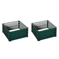 Outsunny 2pc 23.5'' Elevated Herb & Vegetable Planting Box Kit W/ Versatile Uses, Green