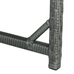 Outsunny 9-Piece Outdoor PE Rattan Wicker Patio Dining Set, Cushions, 4 Armchairs, 2 Easy-Store Ottoman Footrests, 1 Tempered Glass Center Coffee Table, Dark Grey -Outsunny K5K3d618181c28c2b