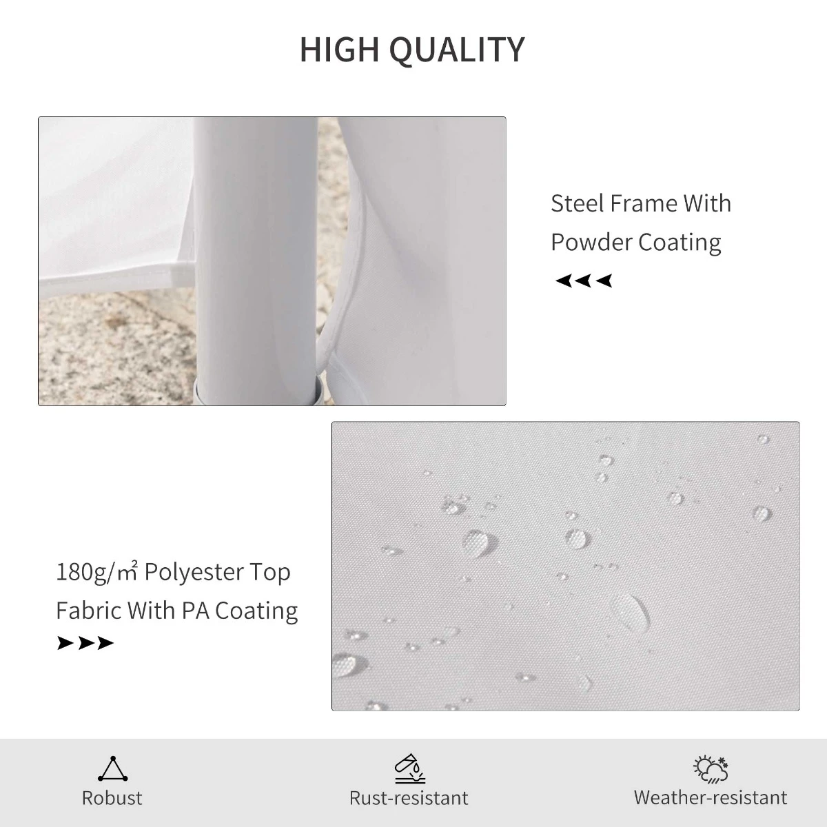 Outsunny 29' X 21' Canopy Party Event Tent With 2 Pull-Back Doors, Column-Less Event Space, & 8 Cathedral Windows 5 Outsunny 29' X 21' Canopy Party Event Tent With 2 Pull-Back Doors, Column-Less Event Space, & 8 Cathedral Windows - Image 5