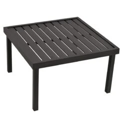 Outsunny 6PC Patio Furniture Set L-Shape Corner Sectional Sofa Set W/ Coffee Table Grey -Outsunny KgT45c17e6ae9a204