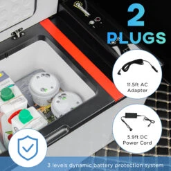 Outsunny Car Refrigerator Freezer, Seatbelt Design -Outsunny KkFb1017f2768f83d