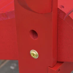 Outsunny 3-Piece Folding Adirondack Chair With Ottoman And Side Table, Outdoor Wooden Fire Pit Chairs W/ High-back, Wide Armrests For Patio, Backyard, Garden, Lawn Furniture, Red -Outsunny Klid4d187467808fb