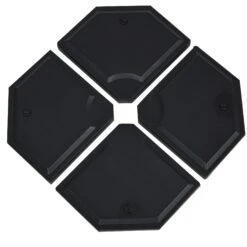 Outsunny 4 PC Outdoor Deck Shade Base Weights W/ Easy-Fill Spout & Strong HDPE Material