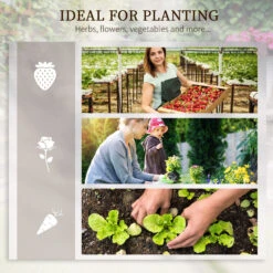 Outsunny Steel Raised Garden Bed, Set Of 5 Large Box Planters For Outdoor Plants Vegetables Flowers Herbs, 8x8x1ft, Green -Outsunny L2mb1018635fa52b7