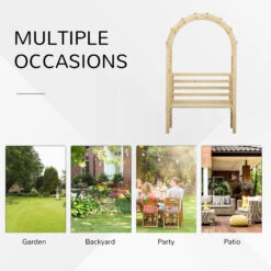 Outsunny Wood Garden Arch With Bench Pergola Trellis For Vines/Climbing Plants, Perfect For The Backyard & Outdoor Space -Outsunny L4Ub1018064a3505f