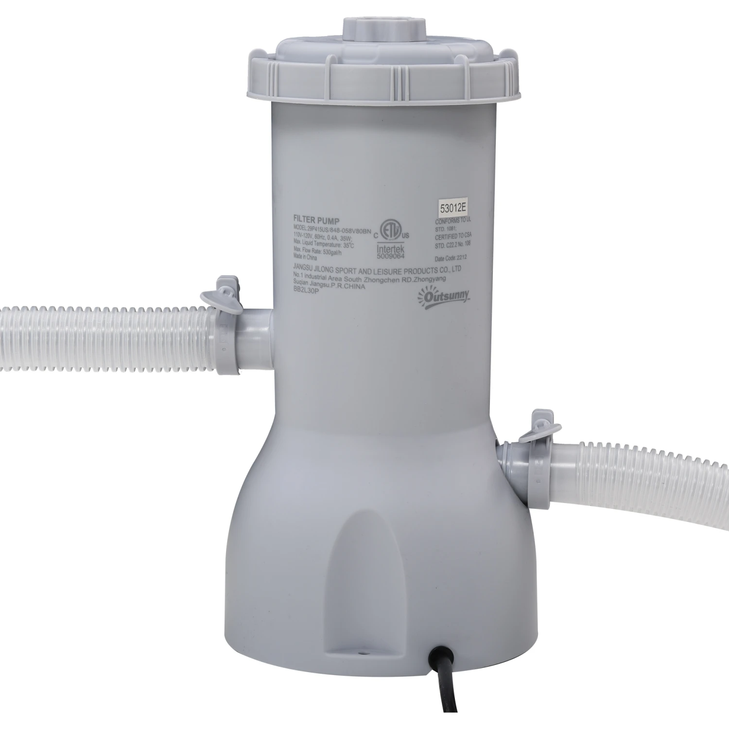 Outsunny 14' X 10' X 3' Above Ground Swimming Pool, Non-Inflatable Rectangular Steel Frame Pool With Filter Pump, Safety Ladder For 1-6 People, Gray 8 Outsunny 14' X 10' X 3' Above Ground Swimming Pool, Non-Inflatable Rectangular Steel Frame Pool With Filter Pump, Safety Ladder For 1-6 People, Gray - Image 8