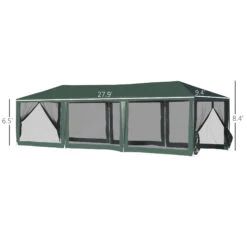 Outsunny 10' X 30' Party Tent, Event Shelter Gazebo With Removable Mesh Side Walls, Green -Outsunny LjFc1718162b5734e