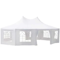 Outsunny 29' X 21' Canopy Party Event Tent With 2 Pull-Back Doors, Column-Less Event Space, & 8 Cathedral Windows