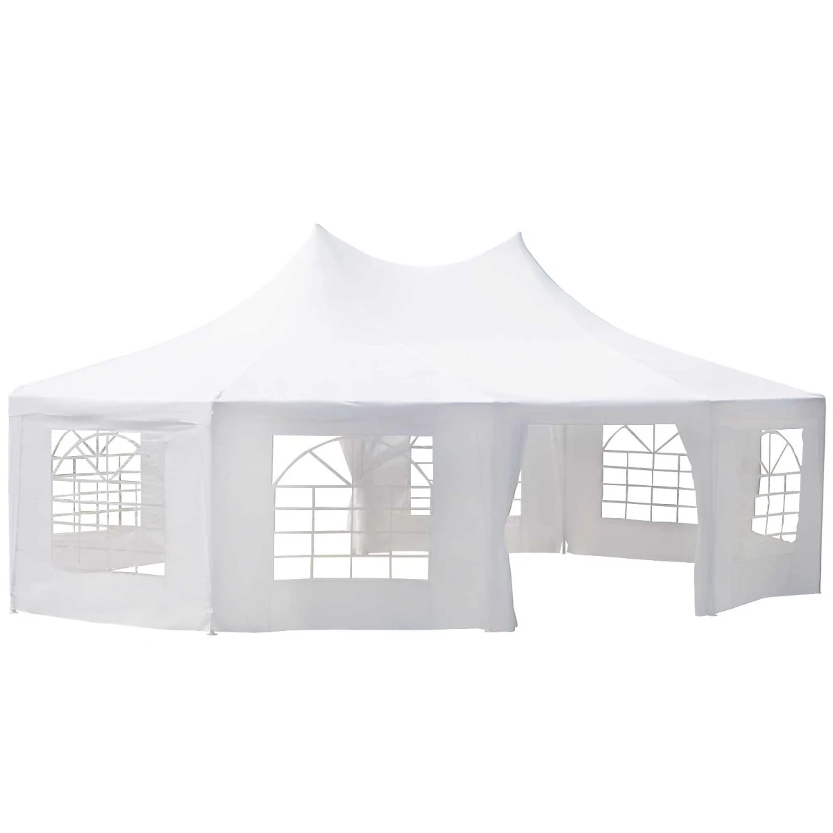 Outsunny 29' X 21' Canopy Party Event Tent With 2 Pull-Back Doors, Column-Less Event Space, & 8 Cathedral Windows 1 Outsunny 29' X 21' Canopy Party Event Tent With 2 Pull-Back Doors, Column-Less Event Space, & 8 Cathedral Windows