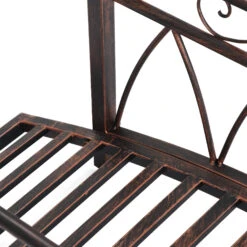 Outsunny 3.3' Classic Garden Bridge Metal Arch Zen Footbridge With Safety Siderails, Decorative Footbridge, Delicate Scrollwork & Corner Spheres For Stream, Fish Pond, Black -Outsunny Lru75618062da8ed7