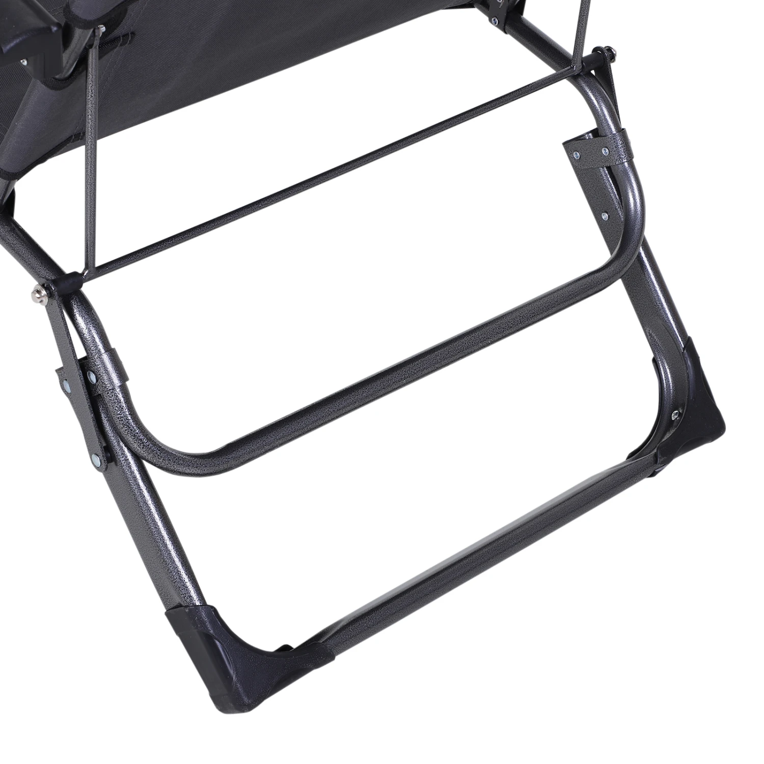 Outsunny Tanning Chair, 2-in-1 Beach Lounge Chair & Camping Chair W/ Pillow & Pocket, Adjustable Chaise For Sunbathing Outside, Patio, Poolside, Gray 15 Outsunny Tanning Chair, 2-in-1 Beach Lounge Chair & Camping Chair W/ Pillow & Pocket, Adjustable Chaise For Sunbathing Outside, Patio, Poolside, Gray - Image 15