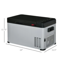 Outsunny 12 V Car Fridge, 3 Zone 21 Quart Portable Compressor Electric Cooler With Seat Belt Slot, Fridge Freezer, -7.6 °F (-22 °C), For Camping, Truck, RV, Travel, Boat, Outdoor And Home Use -Outsunny M2Dc1717f2768f7ca