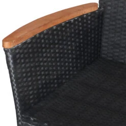 Outsunny 7 PCS Patio Dining Set Rattan Wicker Furniture Set With Acacia Wood Table Top, Armrest Chairs With Water-Proof Cushion, Beige -Outsunny M9Jab217e69692db4