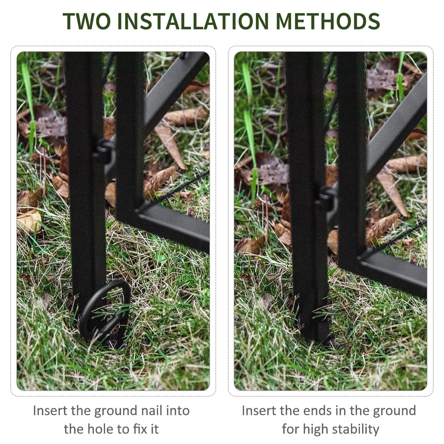 Outsunny 85'' Metal Garden Arbor With Gate, Outdoor Steel Arch With Scrollwork For Climbing Vines, Ground Mountable Columns 5 Outsunny 85'' Metal Garden Arbor With Gate, Outdoor Steel Arch With Scrollwork For Climbing Vines, Ground Mountable Columns - Image 5