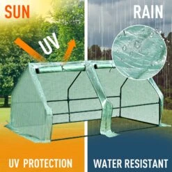 Outsunny 5.9’ L X 3.0’ W X 3.0’ H Portable Mini Greenhouse - 2 Large Zipper Doors Garden Planter -Outsunny MUxd1b17e67b1a17d