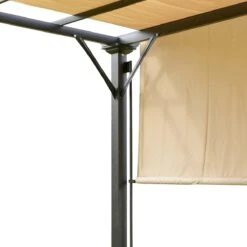 Outsunny 10' X 10' Outdoor Patio Gazebo Pergola With Retractable Canopy Roof, Steel Frame With Stakes & Unique Design -Outsunny Mbm38617e6ac50452