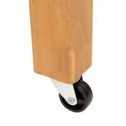 Outsunny 41"x18"x53" Elevated Garden Raised Bed With Shelf And Wheels Solid Wood Planter Flower Herb Boxes For Vegetables Flower Outdoor/Indoor - Brown -Outsunny Mhx7e417ef634e681