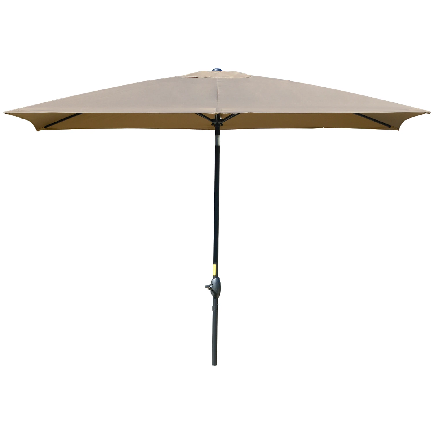 Outsunny 6.5' X 10' Rectangular Market Umbrella, Patio Outdoor Table Umbrella With Crank And Push Button Tilt, Coffee 1 Outsunny 6.5' X 10' Rectangular Market Umbrella, Patio Outdoor Table Umbrella With Crank And Push Button Tilt, Coffee