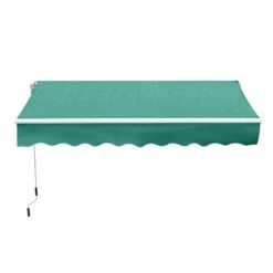 Outsunny 10' X 8' Manual Retractable Awning Sun Shade Shelter For Patio Deck Yard With UV Protection And Easy Crank Opening, Green -Outsunny Msaa191831c07c95f