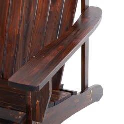 Outsunny Wooden Adirondack Chair, Outdoor Patio Lawn Chair With Cup Holder, Weather Resistant Lawn Furniture, Classic Lounge For Deck, Garden, Backyard, Fire Pit, Brown 26 Outsunny Wooden Adirondack Chair, Outdoor Patio Lawn Chair With Cup Holder, Weather Resistant Lawn Furniture, Classic Lounge For Deck, Garden, Backyard, Fire Pit, Brown -Outsunny N2hfbc17e71d9bfc3