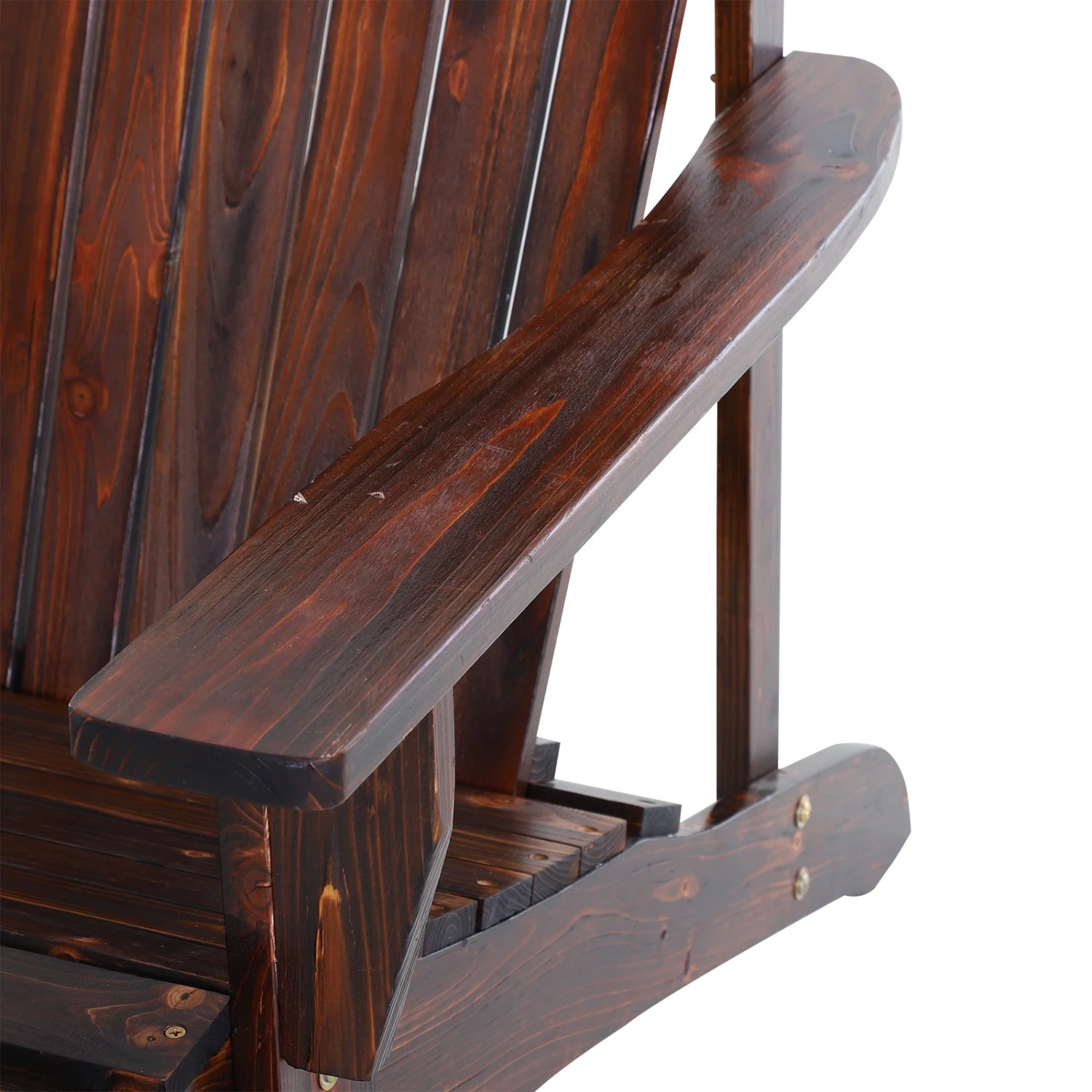 Outsunny Wooden Adirondack Chair, Outdoor Patio Lawn Chair With Cup Holder, Weather Resistant Lawn Furniture, Classic Lounge For Deck, Garden, Backyard, Fire Pit, Brown 12 Outsunny Wooden Adirondack Chair, Outdoor Patio Lawn Chair With Cup Holder, Weather Resistant Lawn Furniture, Classic Lounge For Deck, Garden, Backyard, Fire Pit, Brown - Image 12