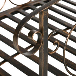 Outsunny 6' Metal Arch Backyard Garden Bridge, Safety Siderails, Arc Footbridge For Backyard Creek, Stream, Pond, Bronze -Outsunny N9rd4d185be19c847