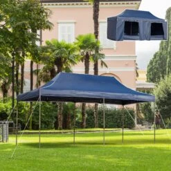 Outsunny 10' X 20' Pop Up Canopy Tent With Sidewalls & Doors, Instant Tents For Parties With Wheeled Carry Bag, Height Adjustable, For Outdoor, Garden, Patio, Blue 21 Outsunny 10' X 20' Pop Up Canopy Tent With Sidewalls & Doors, Instant Tents For Parties With Wheeled Carry Bag, Height Adjustable, For Outdoor, Garden, Patio, Blue -Outsunny Noe6ff17fe7fbf679