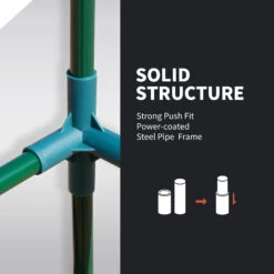 Outsunny 4' X 8' Walk-in Crop Cage With High-Quality HDPE Cover & 2 Zippered Doors For Plants/Herbs -Outsunny Ntm78617e690d949a