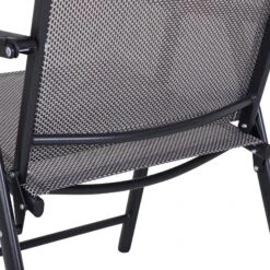 Outsunny Set Of 4 Patio Folding Chairs, Stackable Outdoor Sling Patio Dining Chairs With Armrests For Lawn, Camping, Dining, Beach, Metal Frame, No Assembly, Gray 23 Outsunny Set Of 4 Patio Folding Chairs, Stackable Outdoor Sling Patio Dining Chairs With Armrests For Lawn, Camping, Dining, Beach, Metal Frame, No Assembly, Gray -Outsunny Nu419d17e6a8e2047