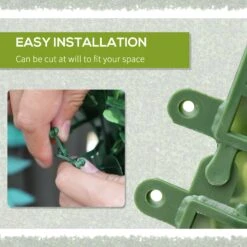 Outsunny 12 PCS 20" X 20" Artificial Boxwood Wall Panel Sweet Potato Leaf Privacy Fence -Outsunny NvX9e317ed37bafa1