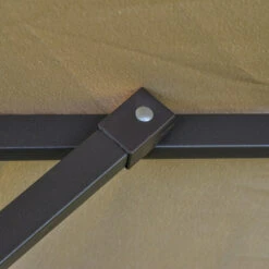 Outsunny Patio Umbrella 15' Steel Rectangular Outdoor Double Sided Market With Base, UV Sun Protection & Easy Crank For Deck Pool Patio, Coffee -Outsunny OPbf151832006dd68