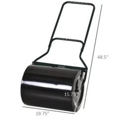 Outsunny 20-Inch Push/Tow Behind Lawn Roller Filled With 16 Gal Water Or Sand, Perfect For Flattening Sod In The Garden -Outsunny OTFc1717fe7f9a09f