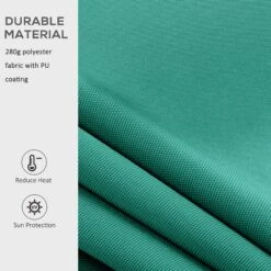 Outsunny 10' X 8' Manual Retractable Awning Sun Shade Shelter For Patio Deck Yard With UV Protection And Easy Crank Opening, Green -Outsunny OYW7561831c07c86e