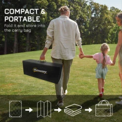 Outsunny Reversible Outdoor Rug Carpet, 9' X 12' Waterproof Plastic Straw Rug, Portable RV Camping Rugs With Carry Bag, Large Floor Mat For Backyard, Deck, Picnic, Beach, Blue & White Striped -Outsunny Ogpa09188a2ad5e3a