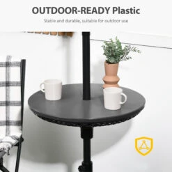 Outsunny 23" Beach Umbrella Table Tray, Instant Portable Beach Tables For Sand, Swimming Pools, Patio, Garden, Deck, Black 15 Outsunny 23" Beach Umbrella Table Tray, Instant Portable Beach Tables For Sand, Swimming Pools, Patio, Garden, Deck, Black -Outsunny Ogyec71896883d667