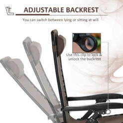 Outsunny Outdoor Rocking Chairs, Foldable Reclining Zero Gravity Lounge Rocker W/ Pillow, Cup & Phone Holder, Combo Design W/ Folding Legs, Brown 20 Outsunny Outdoor Rocking Chairs, Foldable Reclining Zero Gravity Lounge Rocker W/ Pillow, Cup & Phone Holder, Combo Design W/ Folding Legs, Brown -Outsunny Oid67c17ed35704ae