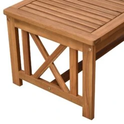 Outsunny 4 Piece Acacia Wood Outdoor Patio Furniture Set With 2 Armchairs, 1 Sofa, & 1 Coffee Table, Cushions Included -Outsunny P7z8ae17e691fdd11