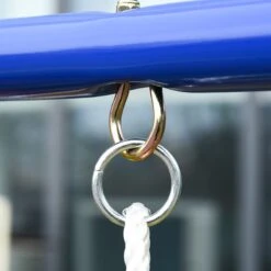 Outsunny Kids Metal Swing Set For Backyard, Heavy Duty A-Frame Swing Stand With 2 Seats, Glider And Adjustable Hanging Rope -Outsunny PAm5d217e6c6a2bc4