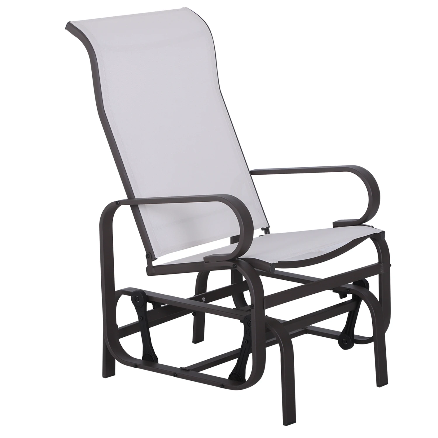 Outsunny Gliding Lounger Chair, Outdoor Swinging Chair With Smooth Rocking Arms And Lightweight Construction For Patio Backyard, Beige 1 Outsunny Gliding Lounger Chair, Outdoor Swinging Chair With Smooth Rocking Arms And Lightweight Construction For Patio Backyard, Beige