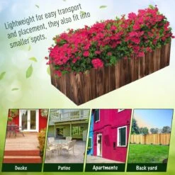 Outsunny 40" X 16" X 12" Raised Planter Box Garden Scalloped Edge Wooden 20 Outsunny 40" X 16" X 12" Raised Planter Box Garden Scalloped Edge Wooden -Outsunny PSEbd517e6a203afe