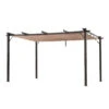 Outsunny 10' X 13' Outdoor Retractable Pergola Canopy, Aluminum Patio Pergola, Backyard Shade Shelter For Porch Party, Garden, Grill Gazebo, Brown