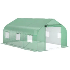 Outsunny 11.5' X 10' X 7' Outdoor Portable Walk-In Tunnel Greenhouse With Windows-Deep Green