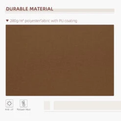 Outsunny 10' X 8' Manual Retractable Sun Shade Patio Awning - Coffee Brown -Outsunny QHra0918447f5efe4