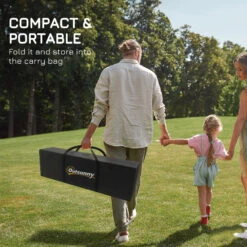 Outsunny Reversible Outdoor Rug Carpet, 9' X 18' Waterproof Plastic Straw Rug, Portable RV Camping Rugs With Carry Bag, Large Floor Mat For Backyard, Deck, Picnic, Beach, Blue & White Striped -Outsunny Qgfa091855b40c3bc