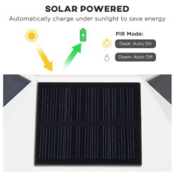 Outsunny 22" Outdoor Solar Lamp Post Light, All Weather Protection, For Backyard, White -Outsunny QiQ88c17fae7c8336